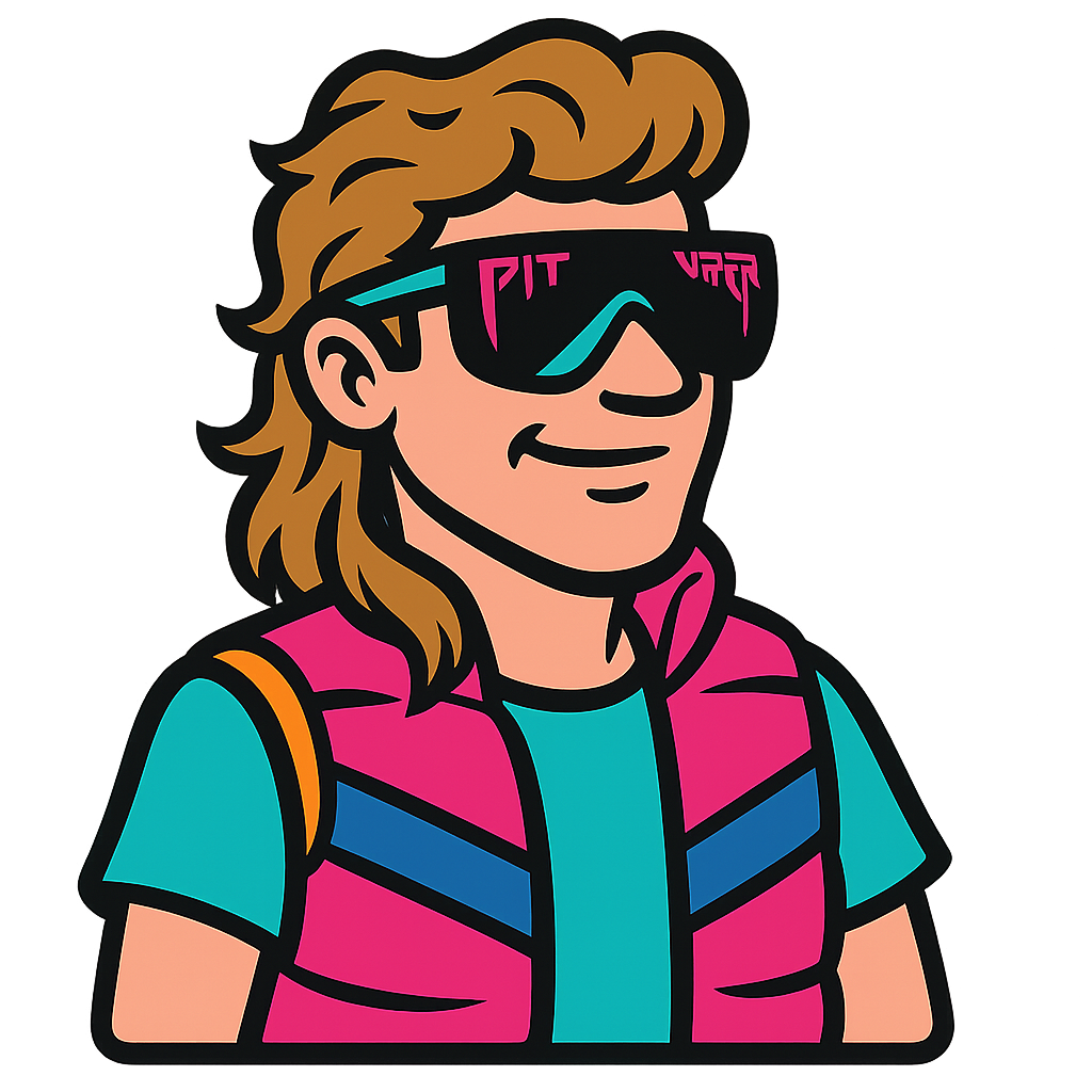 Rick Niel with radical mullet and Pit Vipers